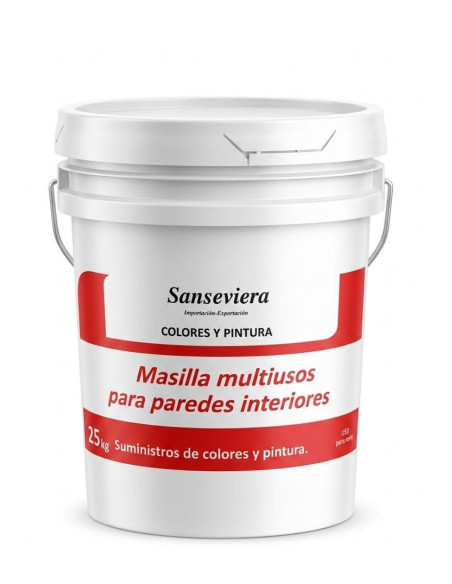 Masilla multiusos para paredes interiores 25 kg | Lista para usar y fácil de aplicar